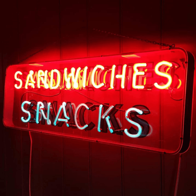 Rare 1940's Sandwiches Snacks Neon Sign SOLD! 