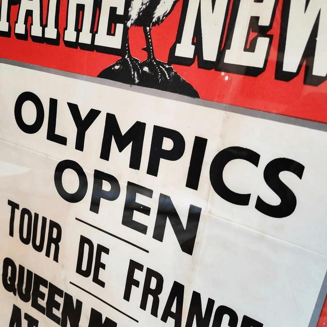 Pathe News Theatre Poster (Olympics opening) SOLD! 