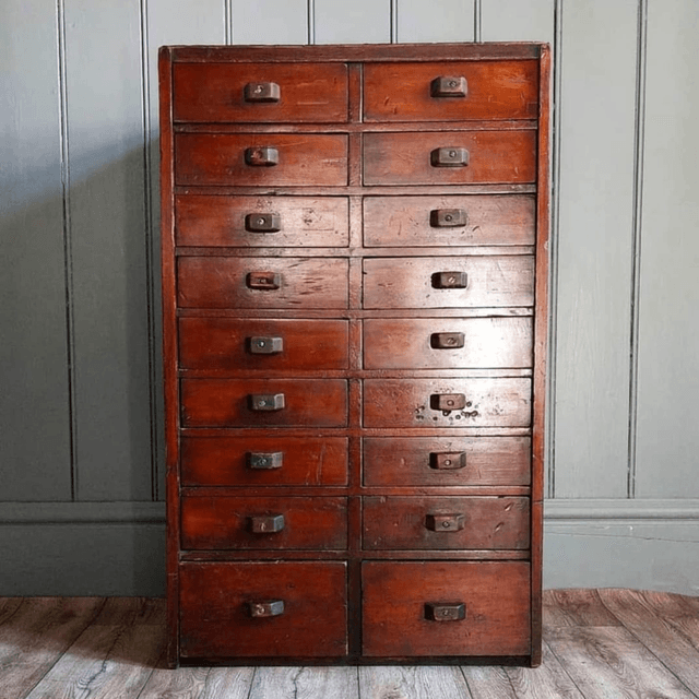 Antique Bank Of 18 Drawers SOLD! 