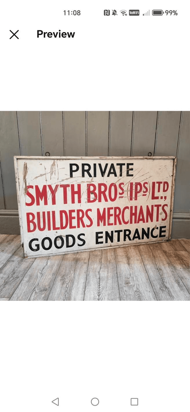 Smyth Bros Merchant Sign