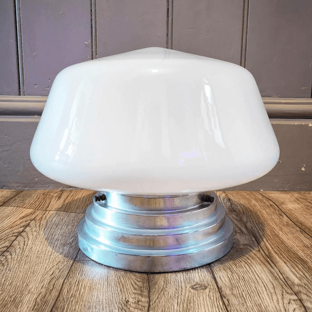 Opaline art deco ceiling light