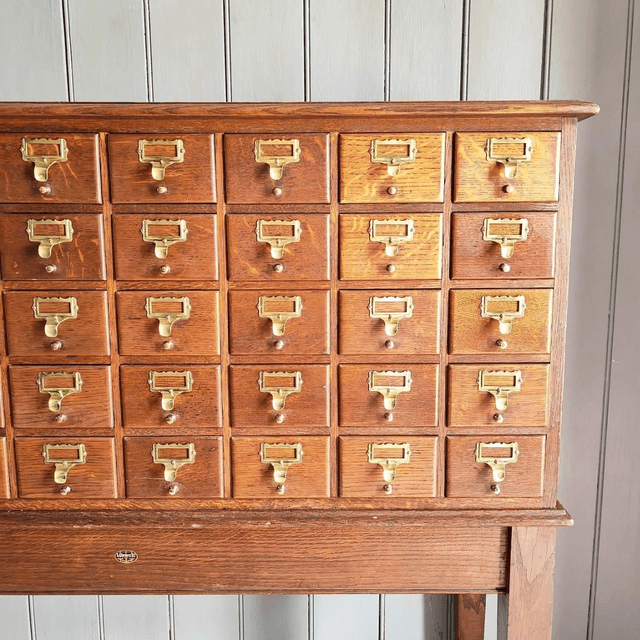 Antique Oak Libraco Drawers