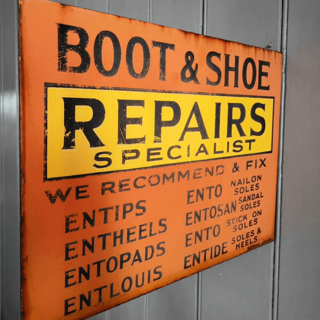 Antique Cobblers Flange Trade Sign