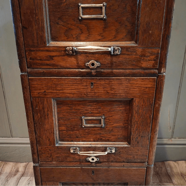 Antique Oak Filing Cabinet 