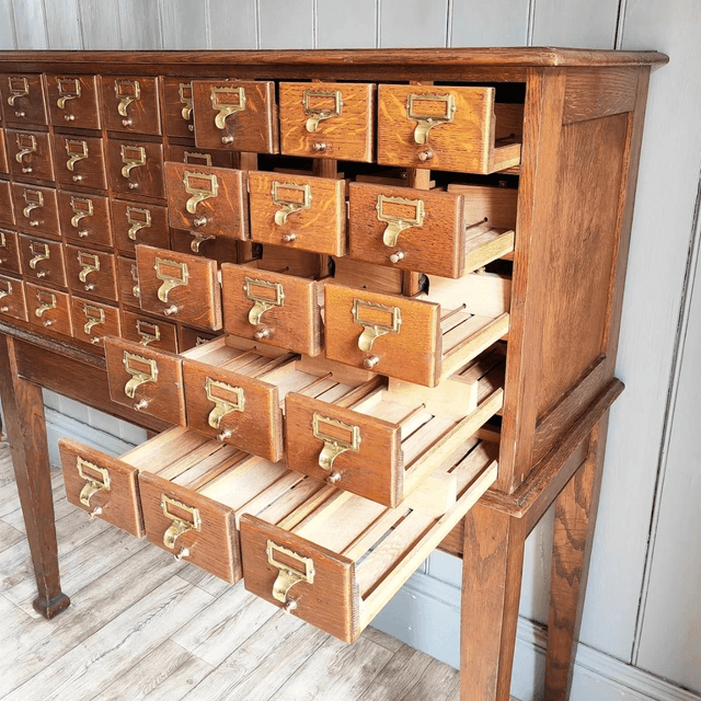 Antique Oak Libraco Drawers