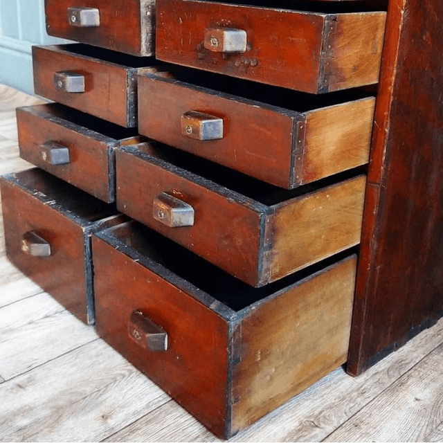 Antique Bank Of 18 Drawers SOLD! 