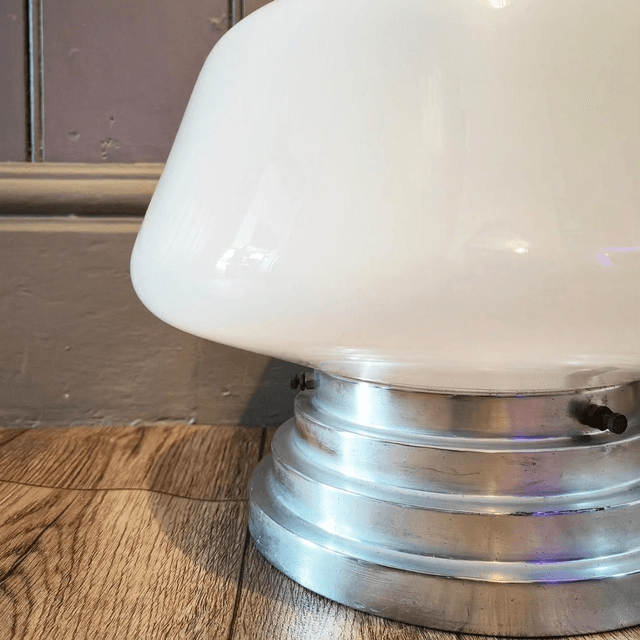 Opaline art deco ceiling light