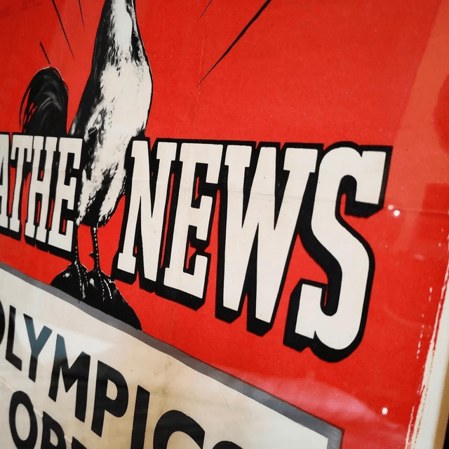 Pathe News Theatre Poster (Olympics opening) SOLD! 