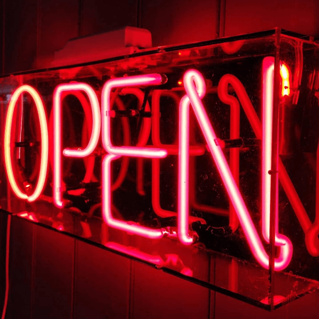 Open Neon Sign