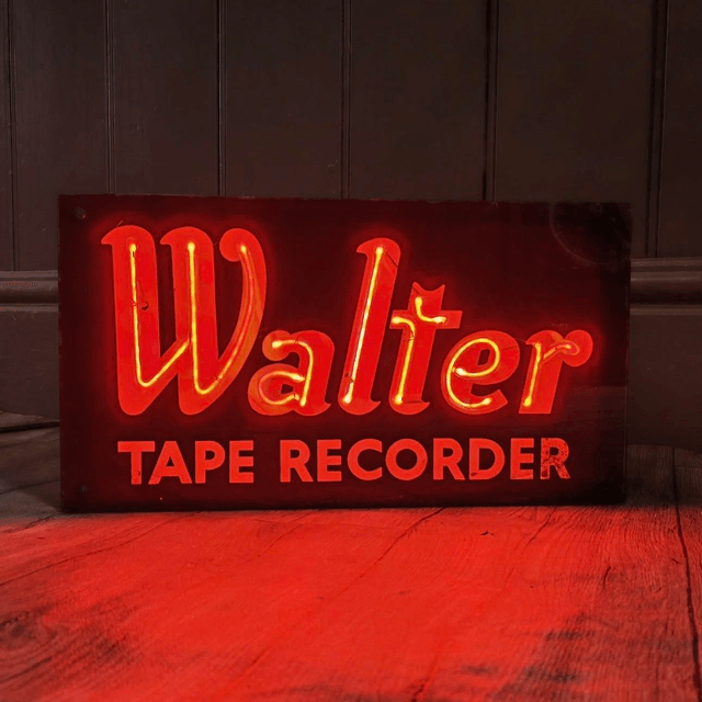 Walter Tape Recorder Advertising Sign 