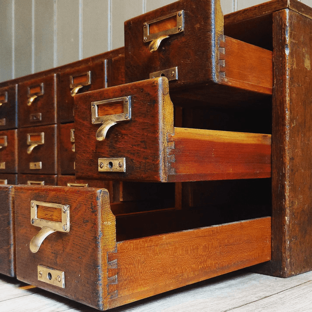 Oak Library Drawers SOLD! 