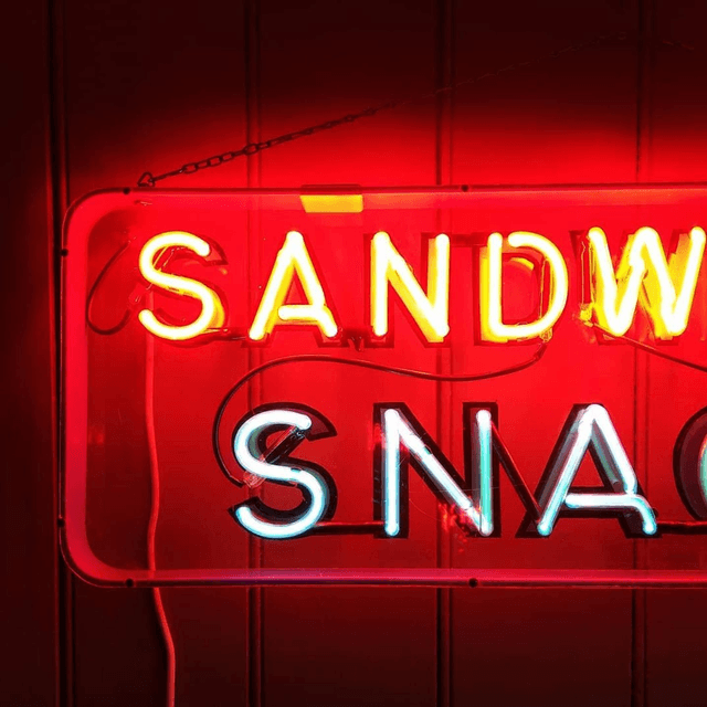 Rare 1940's Sandwiches Snacks Neon Sign SOLD! 