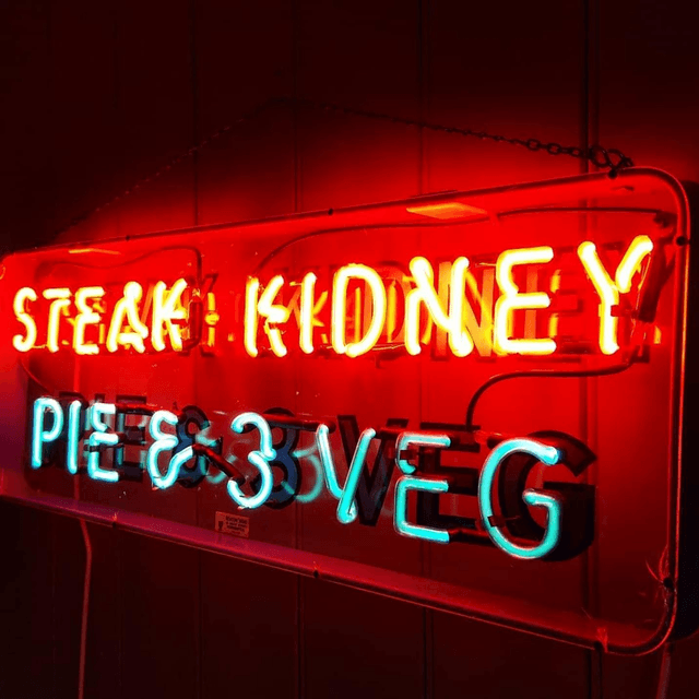 Rare 1940's Steak & Kidney Neon Sign SOLD!