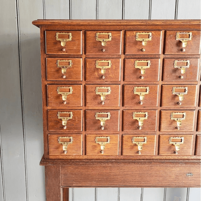 Antique Oak Libraco Drawers