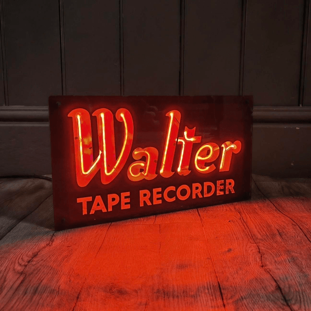 Walter Tape Recorder Advertising Sign 