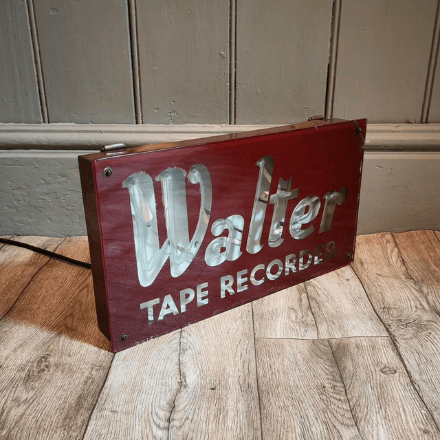 Walter Tape Recorder Advertising Sign 