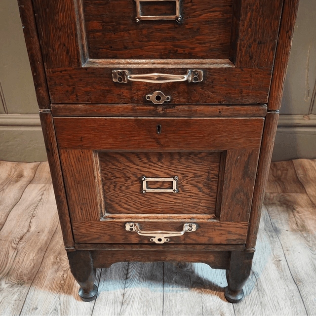 Antique Oak Filing Cabinet 