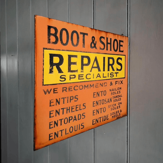 Antique Cobblers Flange Trade Sign