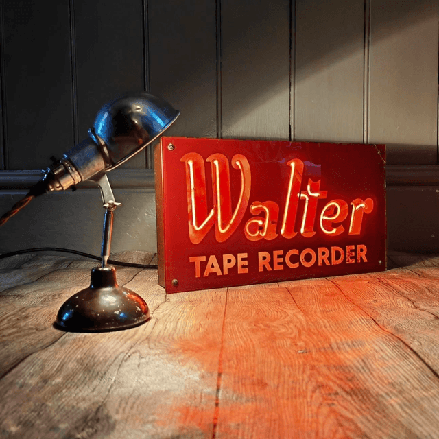 Walter Tape Recorder Advertising Sign 